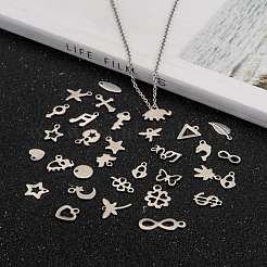 Pendentifs à breloques en acier inoxydable 304 résistant au ternissement&nbsp;STAS-J014-M