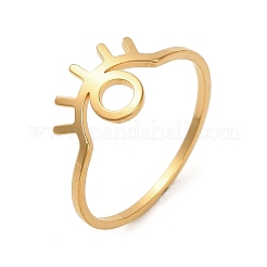 Anelli da donna in acciaio inossidabile 304 con occhio cavo&nbsp;LS-RJEW-G353-02G