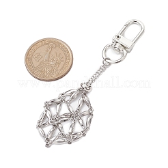 304 acciaio inossidabile macramè catena sacchetto vuoto pietra porta ciondolo decorazione&nbsp;HJEW-JM02077