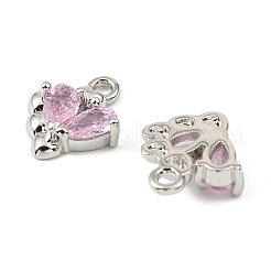 Pendentifs avec zircon cubiques à micro-pavés en laiton&nbsp;KK-C107-14A-P
