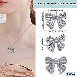 15 pendentif en acier inoxydable 304&nbsp;STAS-BBC0007-76P