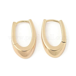 Boucles d'oreilles créoles en laiton en forme de U&nbsp;EJEW-D320-14G