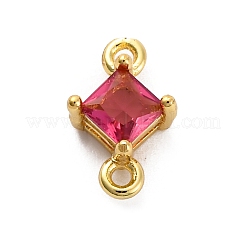 Messing-Anhänger mit Zirkonia-Rhombus-Anhänger&nbsp;KK-F894-12G