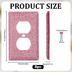 Couvercle de protection d'interrupteur en plastique strass&nbsp;AJEW-WH0596-465B