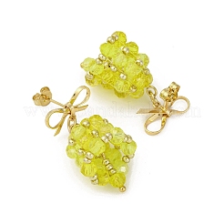 Orecchini pendenti in ottone con campanella di Natale&nbsp;EJEW-MZ00495-03