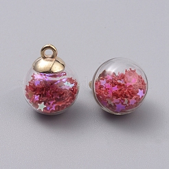 Pendenti a sfera in vetro trasparente&nbsp;GLAA-TAC0002-I04