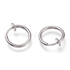 Pendientes de aro retráctiles con clip de acero inoxidable 304 resistentes al deslustre&nbsp;STAS-O135-01E
