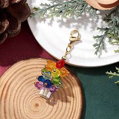 Décorations suspendues en perles de verre pour sapin de Noël&nbsp;HJEW-JM02552