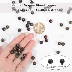 Natürliche Drachenblut Jaspis Perle Stränge&nbsp;G-AR0001-56