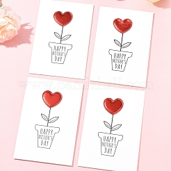4 x Grußkarten aus Kraftpapier.&nbsp;AJEW-FS0001-30A