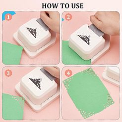Kunststoff prägung diy ecke papier druckkartenschneider&nbsp;DIY-WH0301-76