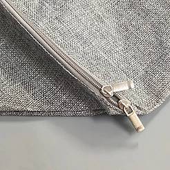 Sacs de rangement zippés pour couettes en coton et lin avec poignée&nbsp;ABAG-WH0072-035A-01