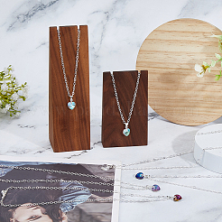 6 Uds. Juego de collares con colgante de corazón de vidrio de 6 estilos con cadenas de latón&nbsp;NJEW-AB00021