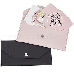 2 pz 2 colori portafogli in pelle PU con bottoni automatici in lega&nbsp;AJEW-CL0001-19B