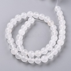 Natürliche weiße Jade Perlen&nbsp;G-G766-B-38