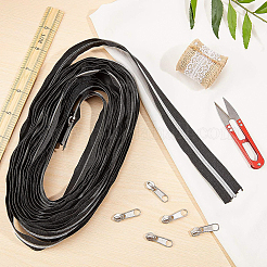 Reißverschluss mit geschlossenem Ende aus Nylon und Reißverschluss aus Zinklegierung&nbsp;DIY-BC0011-65
