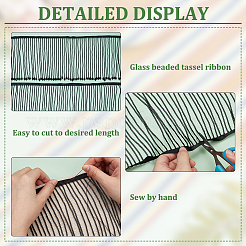 1 Yard Polyester-Spitzenbesatz mit Glasperlenquaste&nbsp;OCOR-BC0007-85
