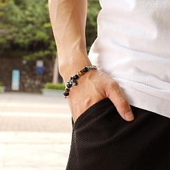 Tigerauge Perlen Armbänder&nbsp;PW-WG63DC0-01