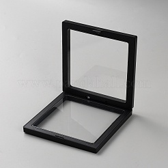 Scatola di esposizione quadrata trasparente per gioielli con sospensione a film sottile&nbsp;CON-WH0001-30