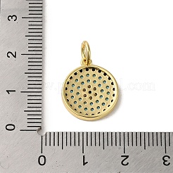 Pendenti in zirconi cubici colorati in micro pavè di ottone&nbsp;KK-R162-076G