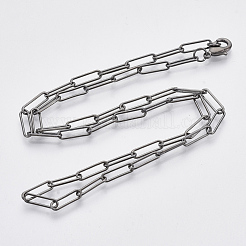 Fabrication de collier de chaîne trombone ovale ronde&nbsp;MAK-S072-04A-B