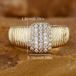 Messing Micro Pave klare Zirkonia Fingerringe&nbsp;FS-WGEE21A-04