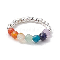 Anneaux chakra en améthyste naturelle&nbsp;RJEW-TA00185-02