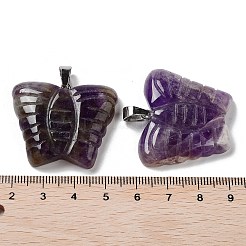 Pendenti intagliati in ametista naturale&nbsp;G-B067-01B