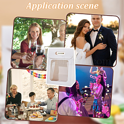 Sacs cadeaux en papier pliants avec fenêtre&nbsp;ABAG-WH0045-20B