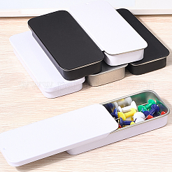 9 Stück 3 Farben Weißblech-Schmuckaufbewahrungsboxen mit Schiebedeckel&nbsp;CON-CP0001-016A