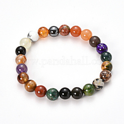 Stretch-Armbänder aus Natur- und synthetischen Mischsteinperlen&nbsp;BJEW-Q692-62-8mm