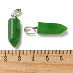 Gefärbt natürliche weiße Jade Anhänger&nbsp;G-Z067-07P-22