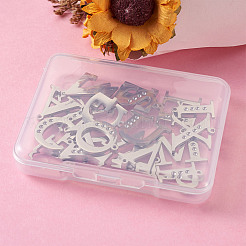Colgante de letra de acero inoxidable 304 con engastes de rhinestone&nbsp;STAS-TA0001-11P