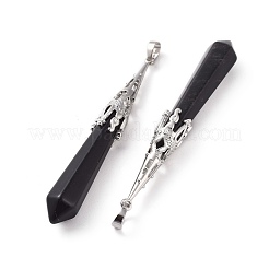 Colgantes puntiagudos de obsidiana natural&nbsp;G-G797-05P-04