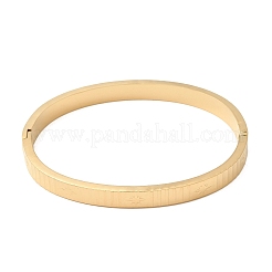 Brazaletes con bisagras de acero inoxidable 304 para mujer&nbsp;BJEW-B168-12G