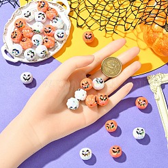 10 Stück 2 Farben Halloween UV-beschichtete Acrylperlen&nbsp;OACR-YW0003-61