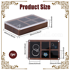 Boîte de rangement cubique en bois aimanté et velours&nbsp;CON-WH0200-06D