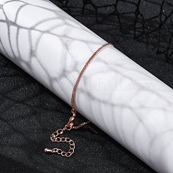 Bracciali a catena in ottone placcato con cremagliera regolabile per le donne&nbsp;BJEW-G735-18RG