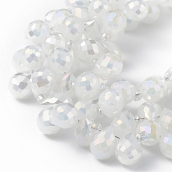 Abalorios de vidrio jade de imitación hebras&nbsp;EGLA-F152-A02