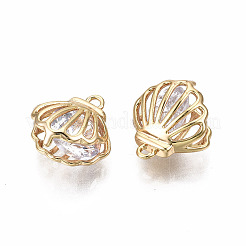 Ciondoli in ottone con zirconi chiari&nbsp;KK-T056-84G-NF