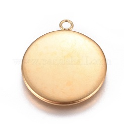 Pendentifs cabochons en acier inoxydable 304 avec placage ionique (IP)&nbsp;X-STAS-G127-13-22mm-G