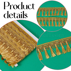Rubans de bordure en dentelle à pompons en polyester&nbsp;OCOR-WH20018-67A