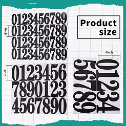 12 Blatt 3 Stile PVC-Nummernaufkleber zum Aufkleben&nbsp;DIY-GL0004-59