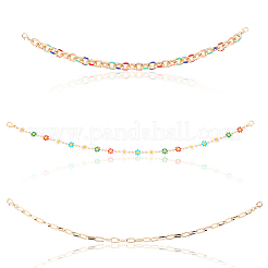 1 set di 3 catene per cappelli in ferro con chiusura a moschettone&nbsp;HJEW-CN0001-31B