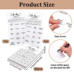 32 pieza de tarjetas de juego para fiesta de bautizo de bebé para invitados&nbsp;AJEW-WH0596-549