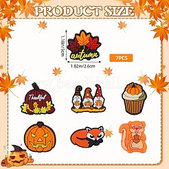 7 pz 7 stili perline di plastica in pvc a tema giorno del ringraziamento&nbsp;SIL-SZ0001-98