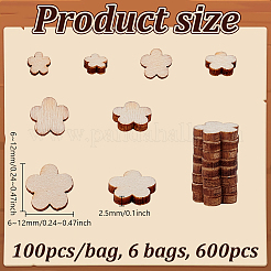 600 Stück Blume&nbsp;WOOD-GA0001-99