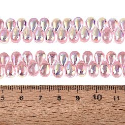 Chapelets de perles en verre transparent électrolytique&nbsp;EGLA-N057-01A-07