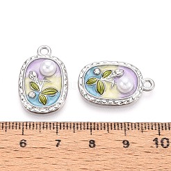 Pendenti in smalto con strass in lega placcata a cremagliera&nbsp;ENAM-N065-10P