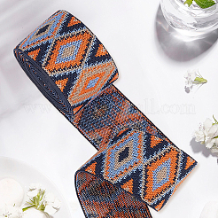 2.5 Yards rautenförmiges Vintage-Jacquard-Polyesterband&nbsp;OCOR-CY0004-48C